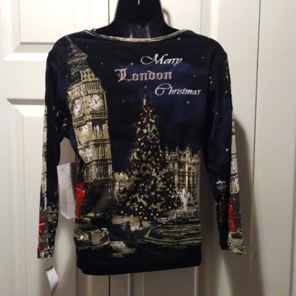 Jane Ashley petite Christmas Sweatshirt - Picture 5 of 5